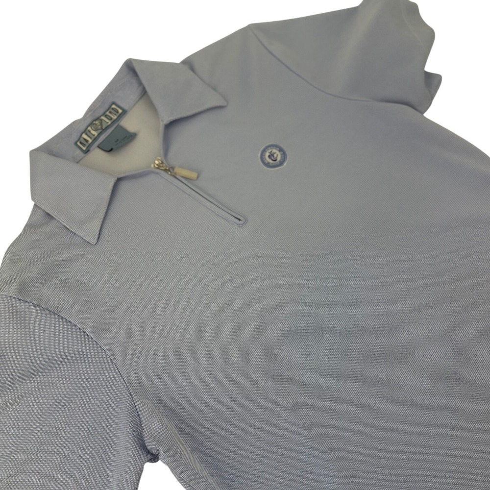 Kate‎ Lord Myrtlewood Golf Club Polo Quarter Zip Size M Blue Womens